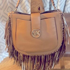 New, immaculate, clean Fringe Tan Bohemian Bag